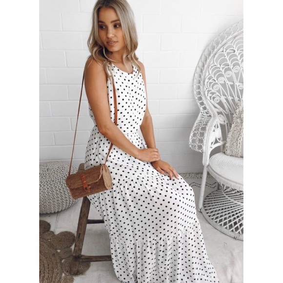 Nadia Dress from Esther & Co. in White Spot - Picture 2 of 4